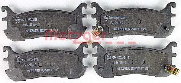 METZGER 1170431 Bremsbelagsatz, Scheibenbremse